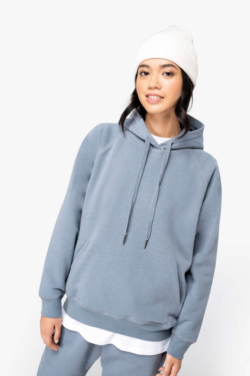 LADIES' ECO-FRIENDLY RAGLAN HOODED SWEATSHIRT - Ivory - modelimageurl