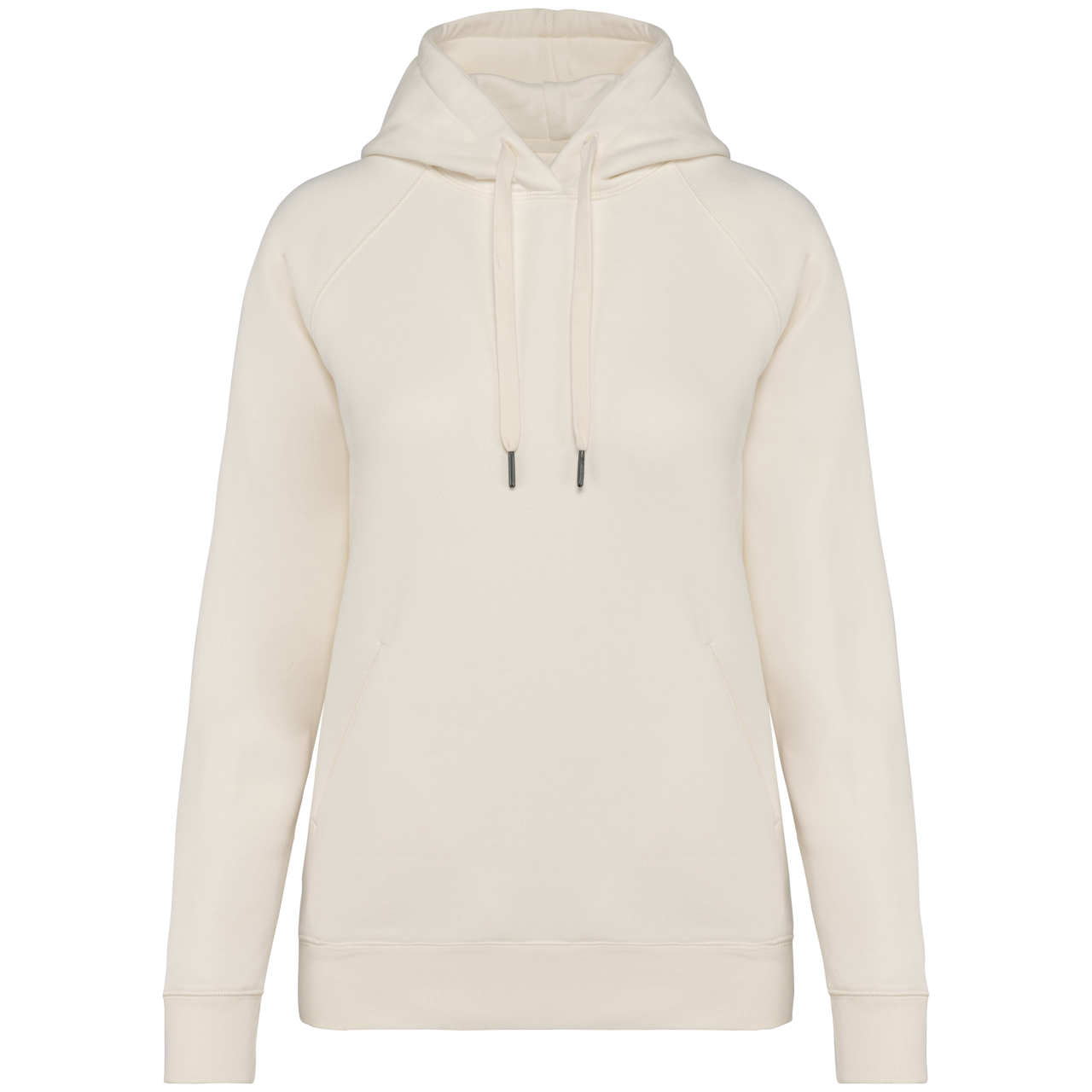 LADIES' ECO-FRIENDLY RAGLAN HOODED SWEATSHIRT - Ivory - colorimageurl