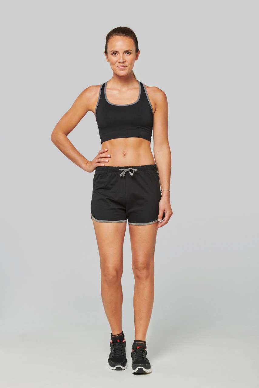 SEAMLESS SPORTS BRA - Storm Grey/Fluorescent Yellow - Additional