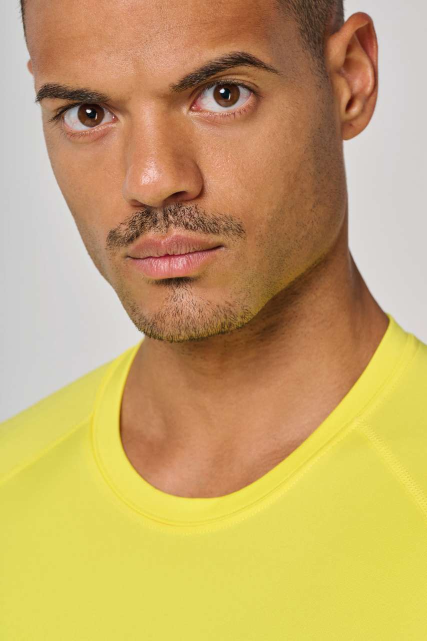 ADULTS' LONG-SLEEVED BASE LAYER SPORTS T-SHIRT - Flashy Yellow - Additional