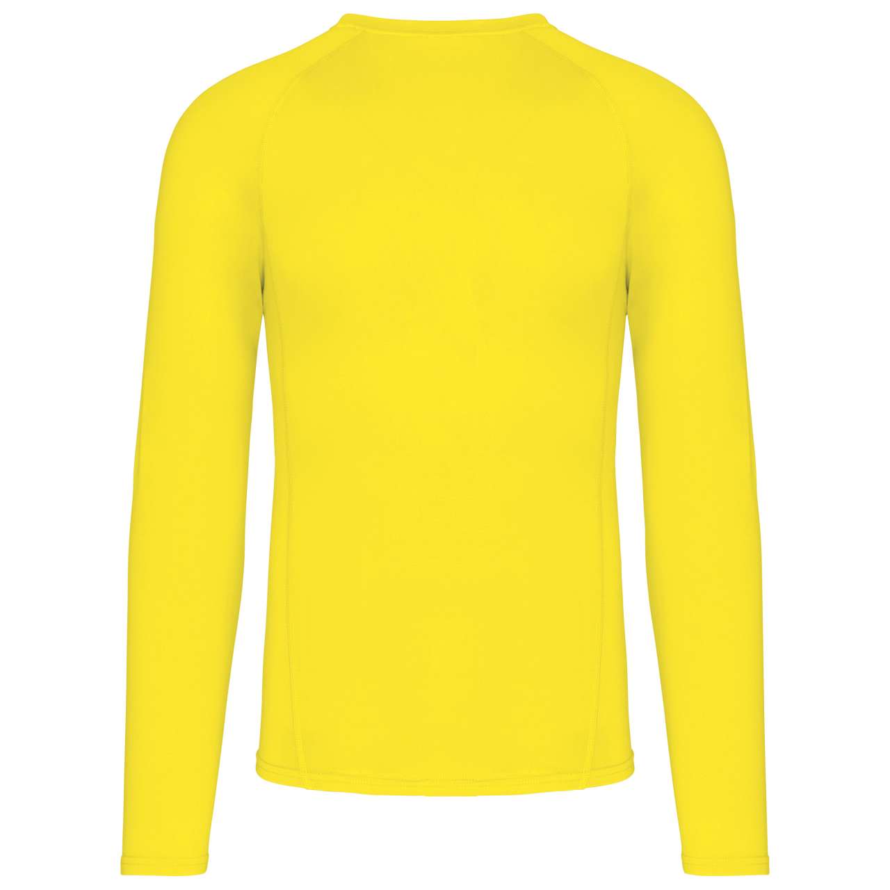 ADULTS' LONG-SLEEVED BASE LAYER SPORTS T-SHIRT - Flashy Yellow - Additional