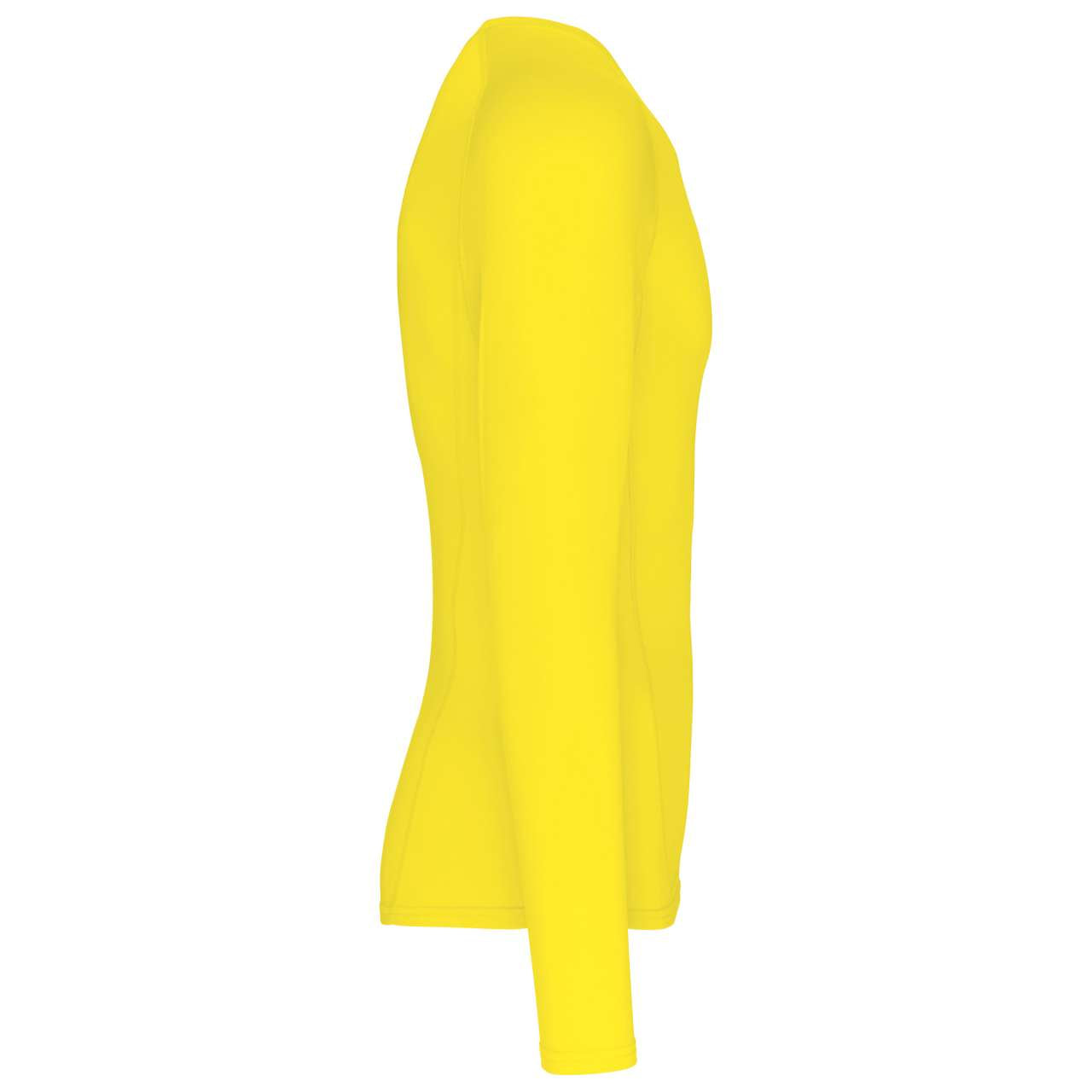 ADULTS' LONG-SLEEVED BASE LAYER SPORTS T-SHIRT - Flashy Yellow - Additional