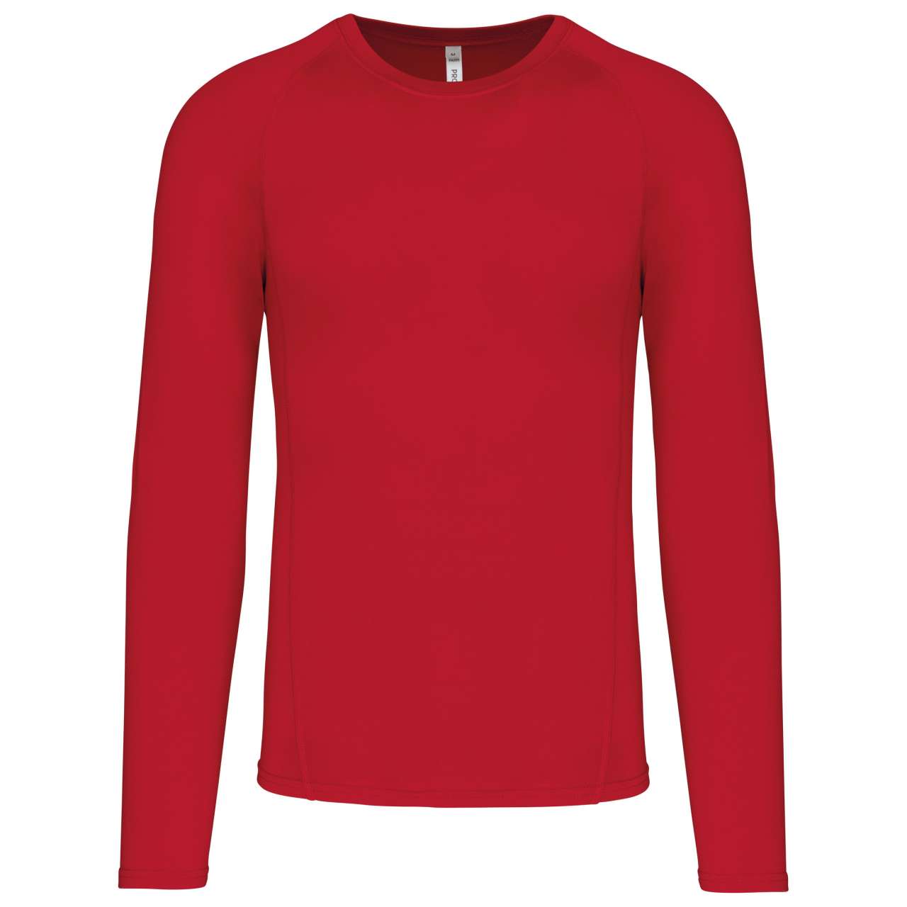 ADULTS' LONG-SLEEVED BASE LAYER SPORTS T-SHIRT - Sporty Red - Main