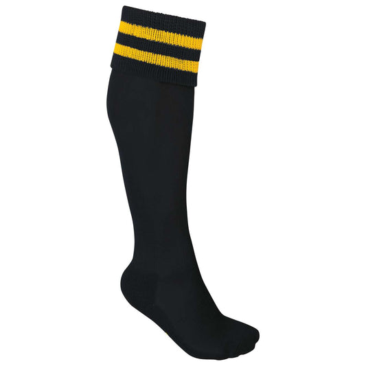 STRIPED SPORTS SOCKS - Black/Sporty Yellow - Main