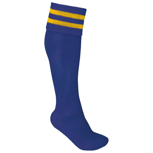 STRIPED SPORTS SOCKS - Dark Royal Blue/Sporty Yellow - Main
