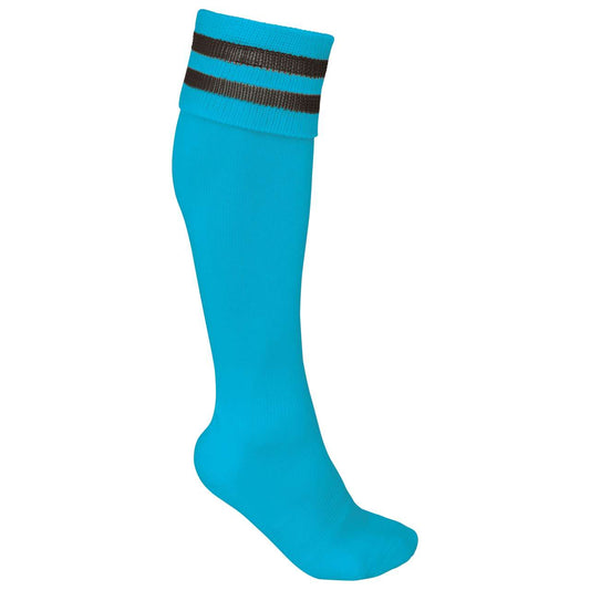 STRIPED SPORTS SOCKS - Light Turquoise/Dark Grey - Main