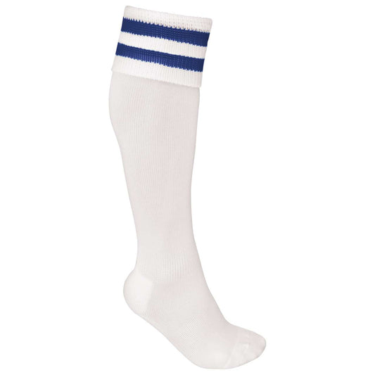 STRIPED SPORTS SOCKS - White/Dark Royal Blue - Main