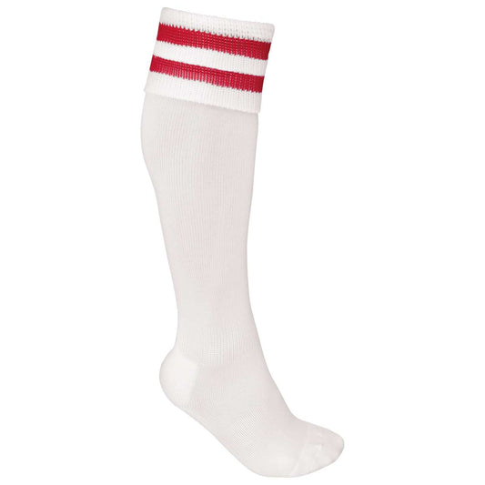 STRIPED SPORTS SOCKS - White/Sporty Red - Main