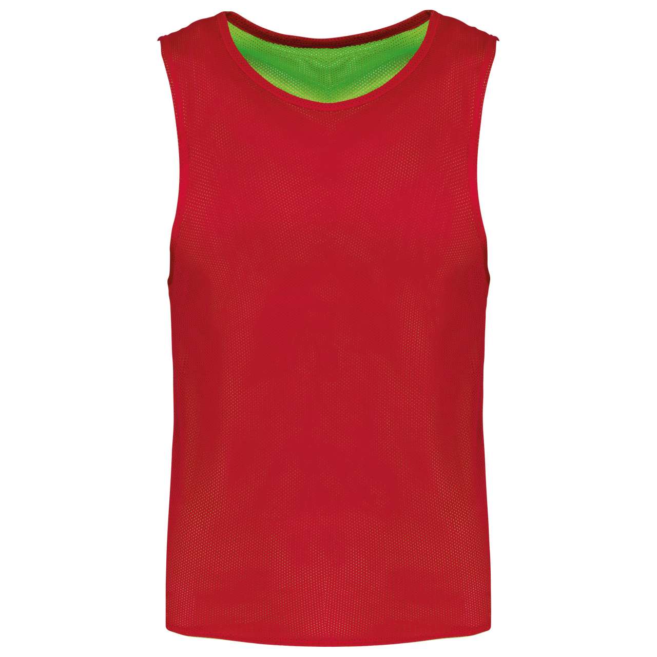 MULTI-SPORTS REVERSIBLE BIB - Sporty Red/Fluorescent Green - Main