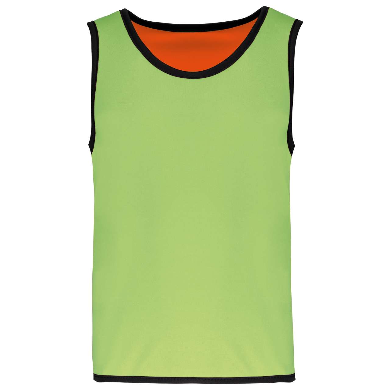 KID'S REVERSIBLE RUGBY BIB - Lime/Spicy Orange - colorimageurl