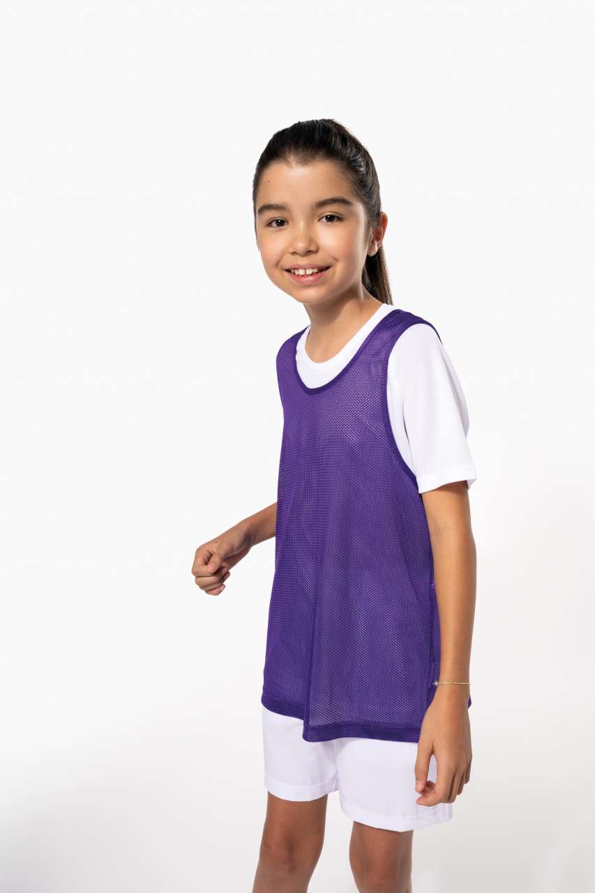 KID'S LIGHTWEIGHT MESH MULTISPORT BIB - Black - modelimageurl