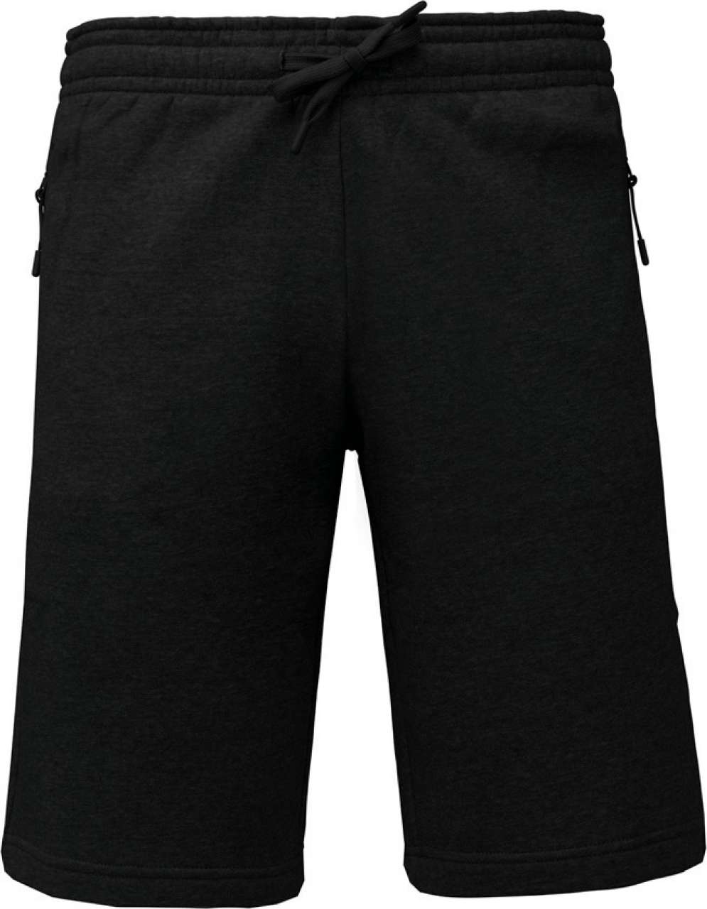 KID'S FLEECE MULTISPORT BERMUDA SHORTS - Black - colorimageurl
