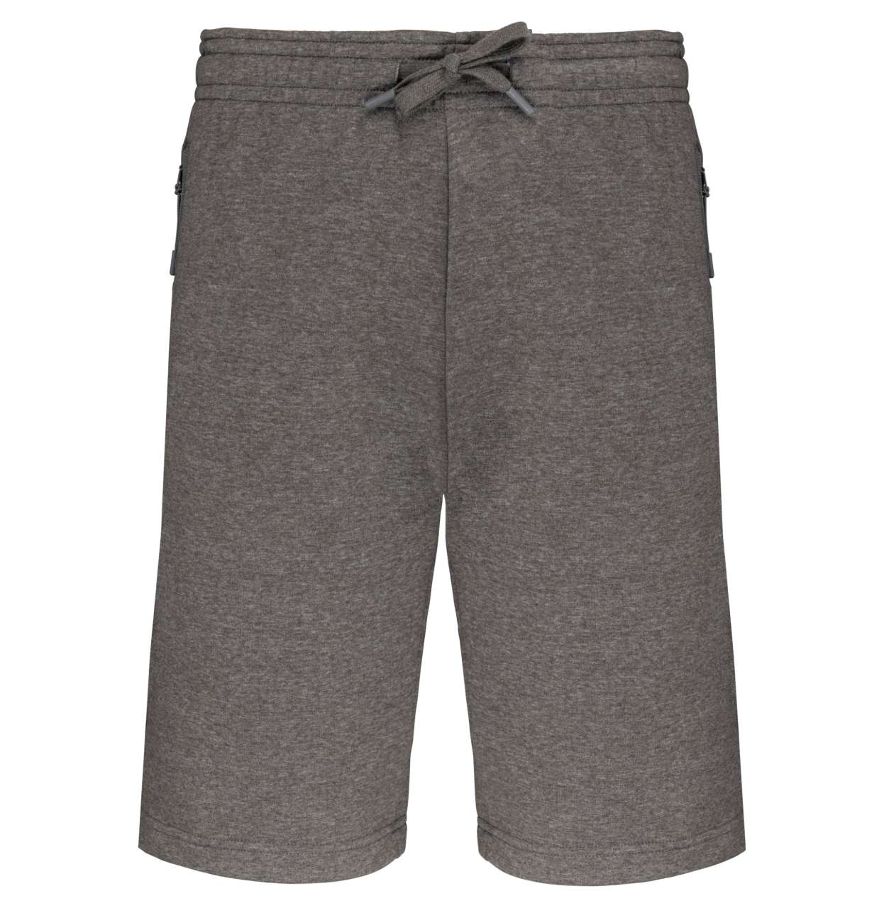 KID'S FLEECE MULTISPORT BERMUDA SHORTS - Grey Heather - colorimageurl