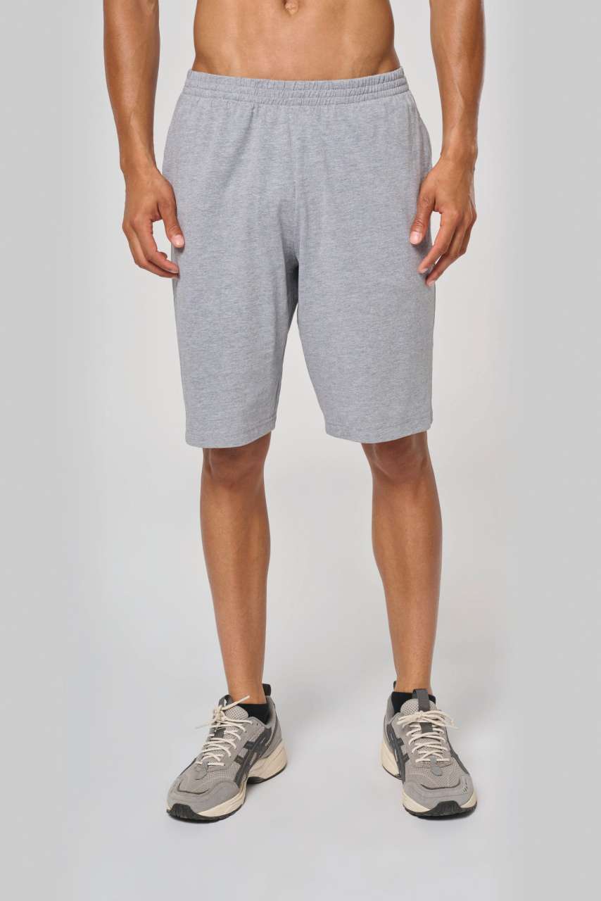 MEN'S JERSEY SPORTS SHORTS - Black - Model