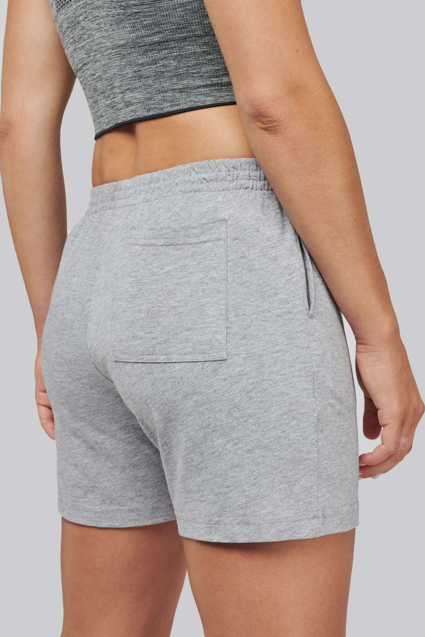 LADIES' JERSEY SPORTS SHORTS - Black - Additional