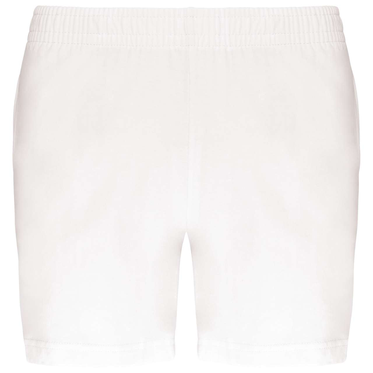 LADIES' JERSEY SPORTS SHORTS - White - Main