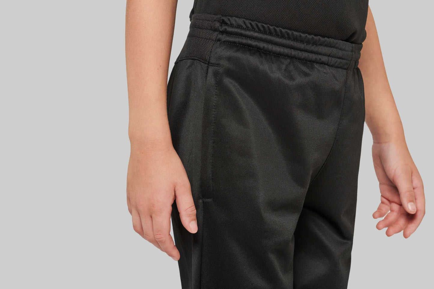 KIDS' TRACKSUIT BOTTOMS - Black - Additional