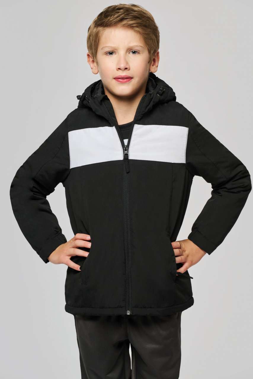 KIDS' CLUB JACKET - Black/White - modelimageurl