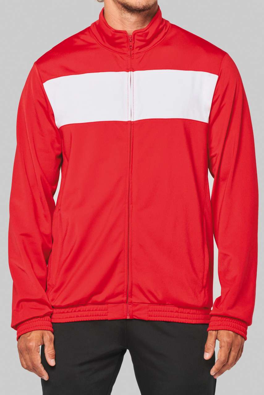 ADULT TRACKSUIT TOP - Black/White - Model