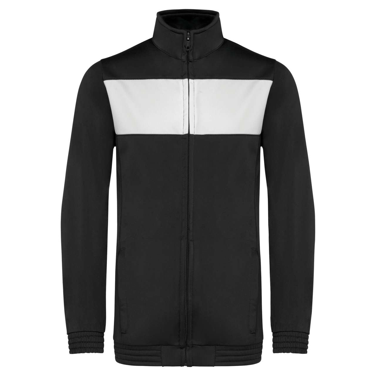 KIDS' TRACKSUIT TOP - Black/White - Model
