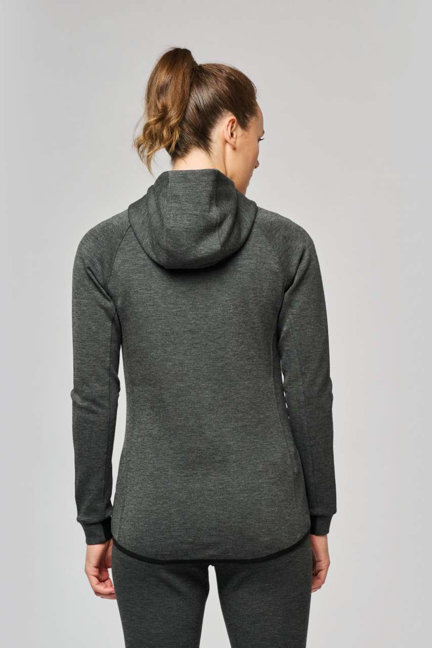 LADIES’ HOODED SWEATSHIRT - Ash Heather - Additional