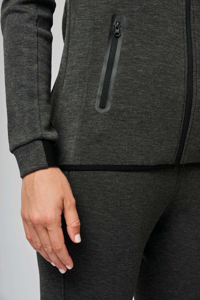 LADIES’ HOODED SWEATSHIRT - Ash Heather - Additional