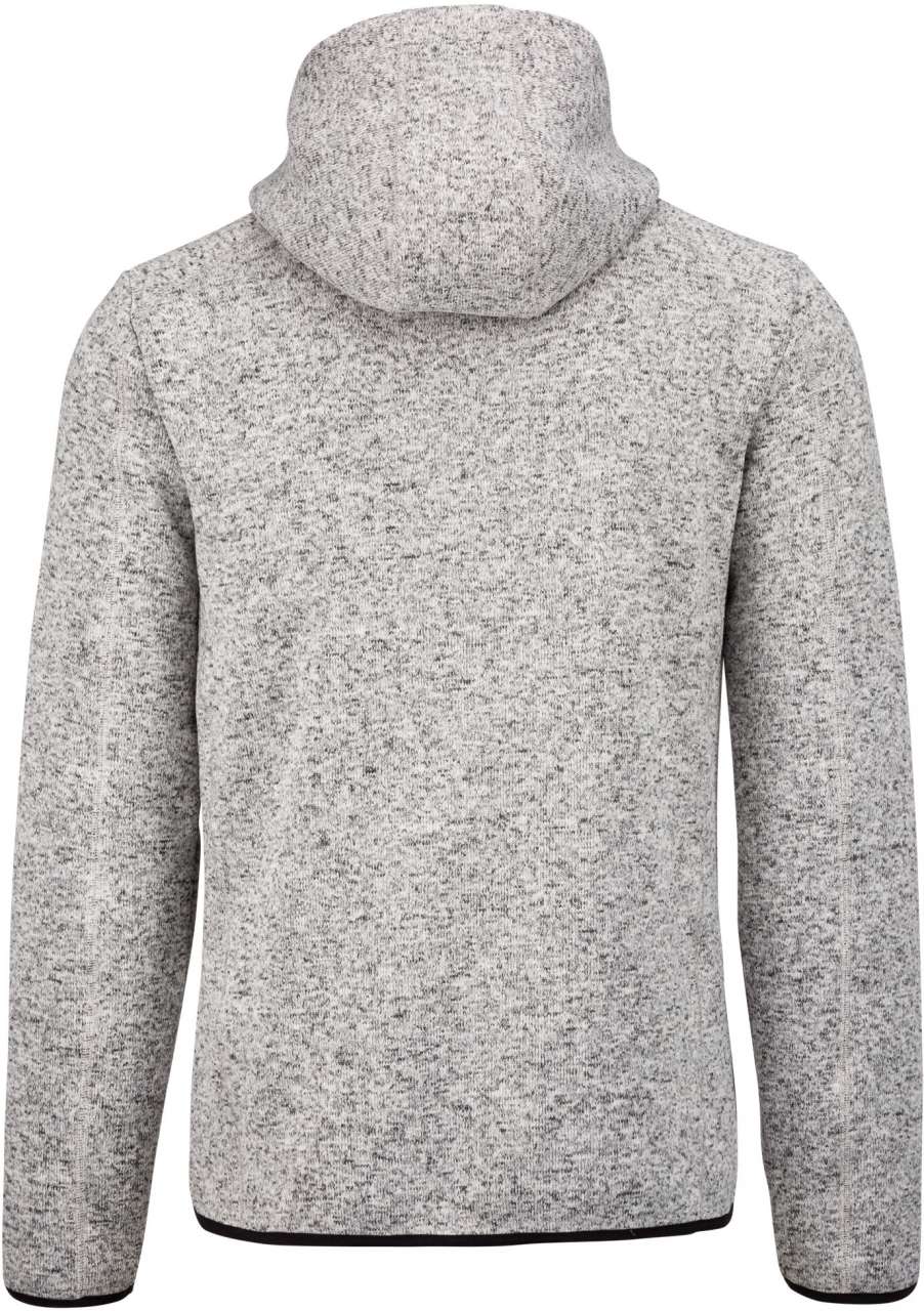 MEN'S HEATHER HOODED JACKET - Light Grey Mélange - Additional