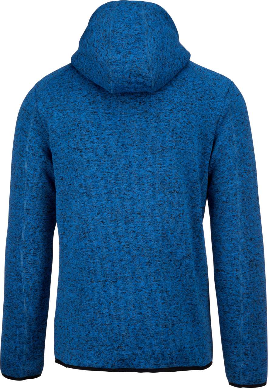 MEN'S HEATHER HOODED JACKET - Light Royal Blue Mélange - Additional