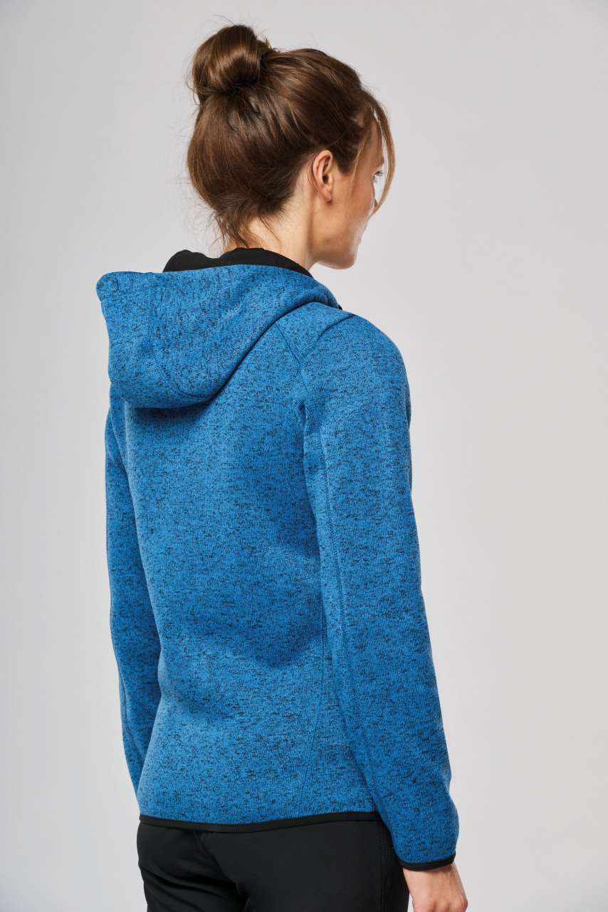 LADIES’ HEATHER HOODED JACKET - Dark Grey Melange - Additional