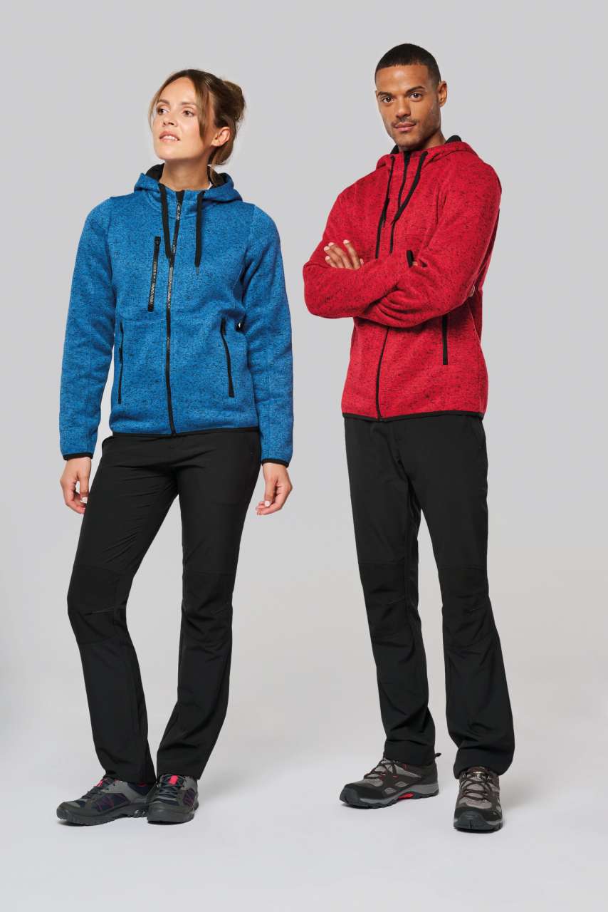 LADIES’ HEATHER HOODED JACKET - Dark Grey Melange - Additional