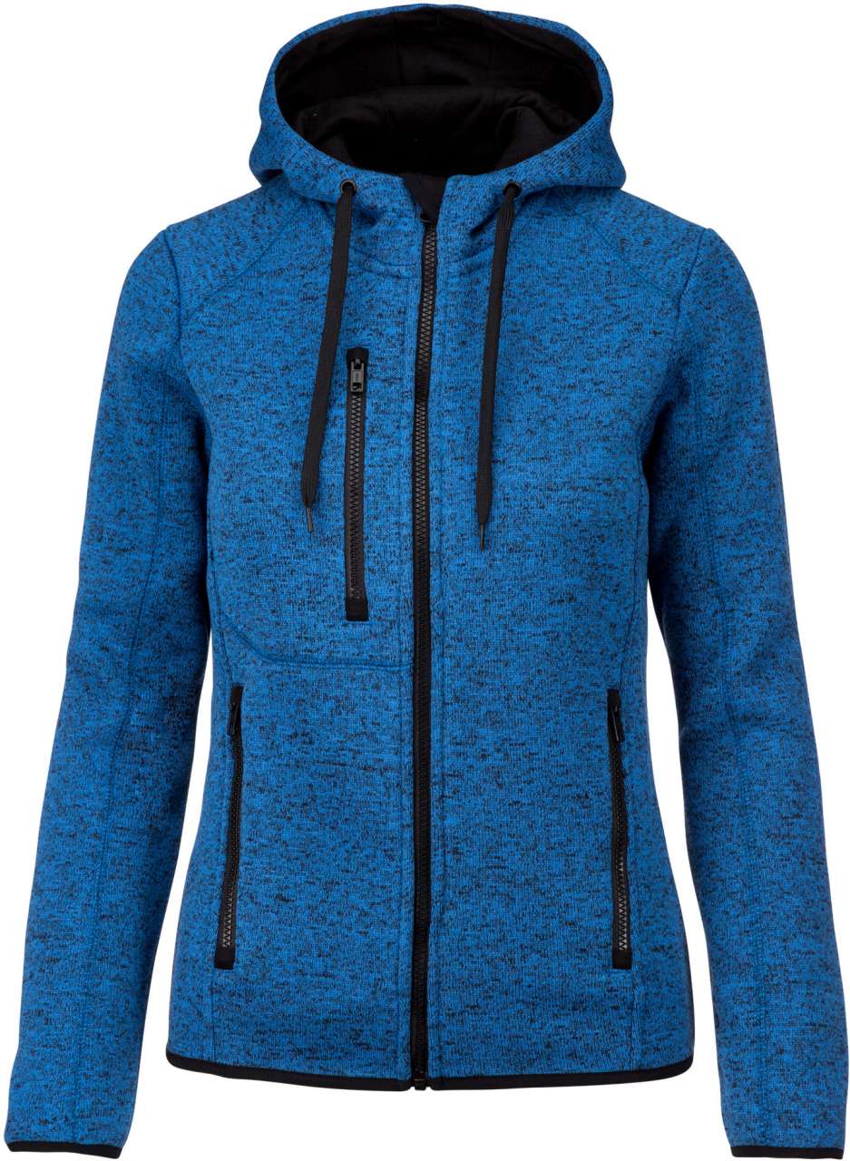 LADIES’ HEATHER HOODED JACKET - Light Royal Blue Mélange - Main