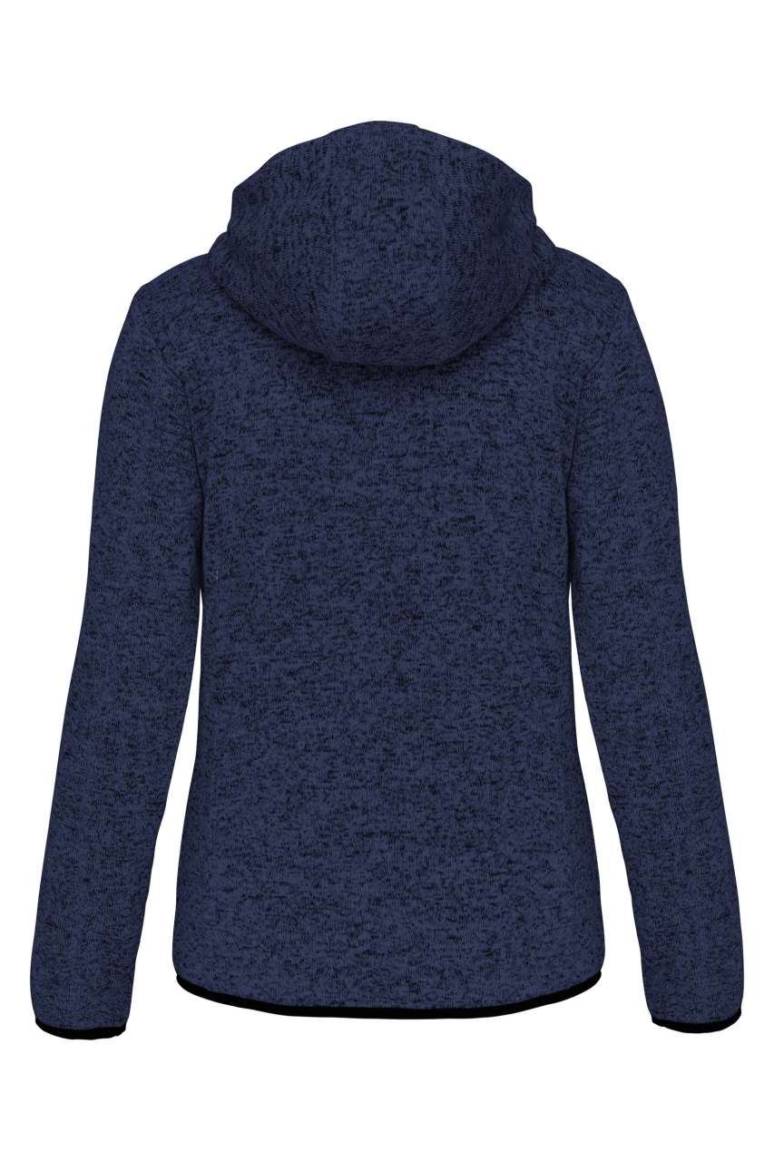 LADIES’ HEATHER HOODED JACKET - Navy Melange - Main