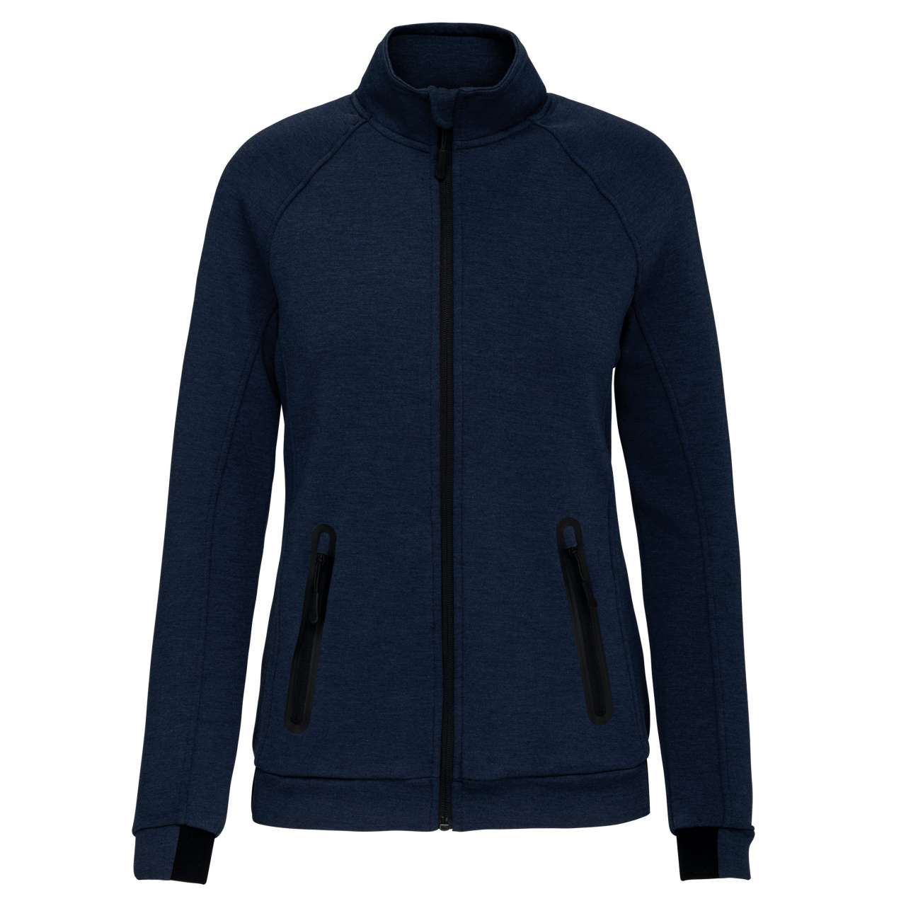 LADIES' HIGH NECK JACKET - French Navy Heather - colorimageurl