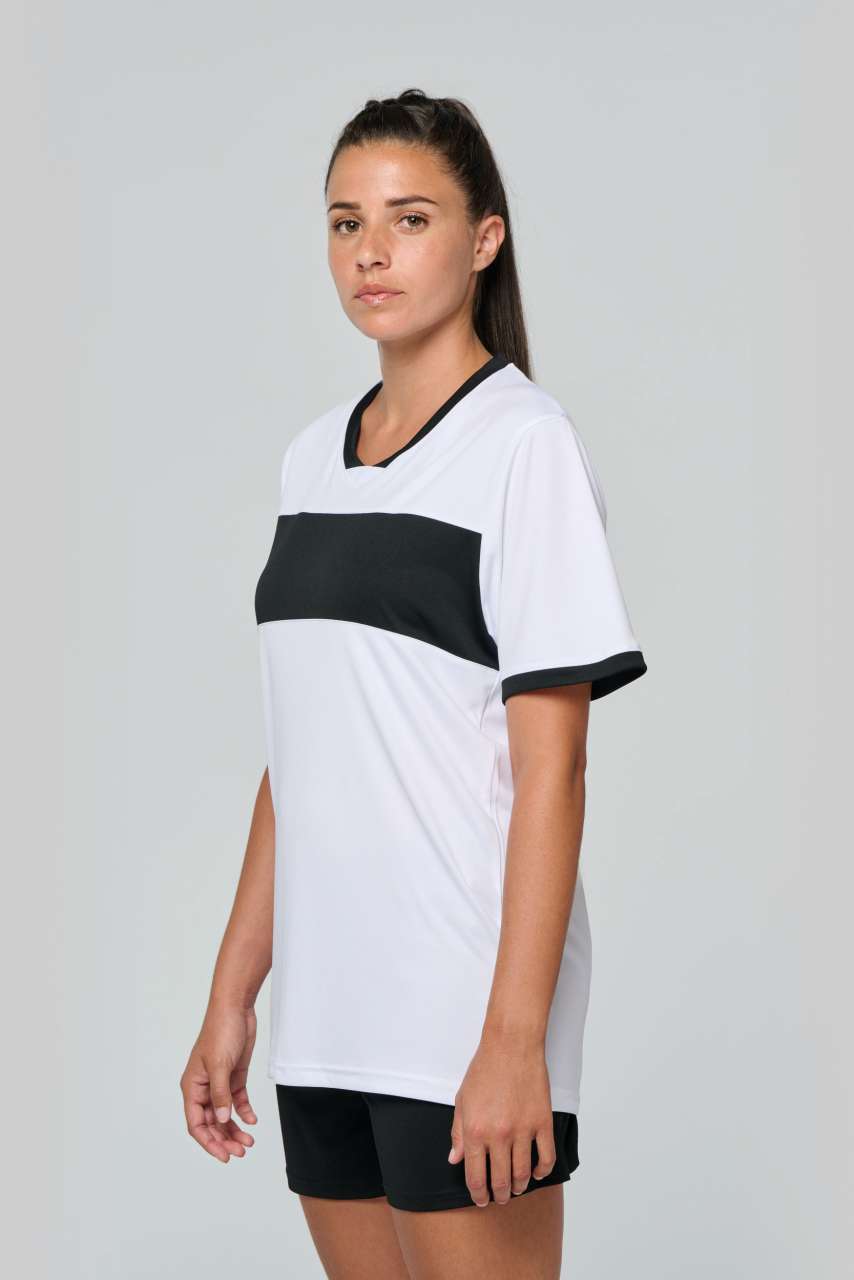 ADULTS' SHORT-SLEEVED JERSEY - Black/White - Additional