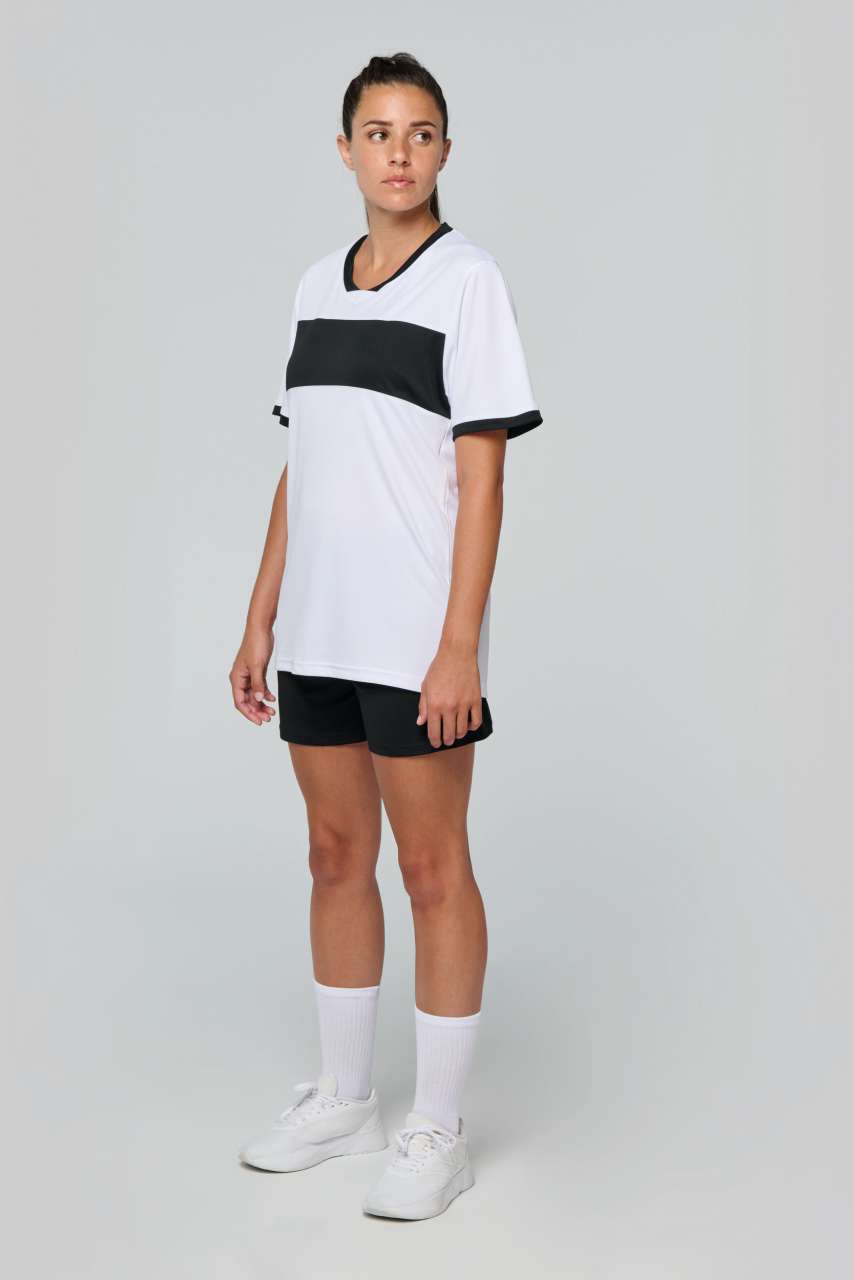 ADULTS' SHORT-SLEEVED JERSEY - Black/White - Additional
