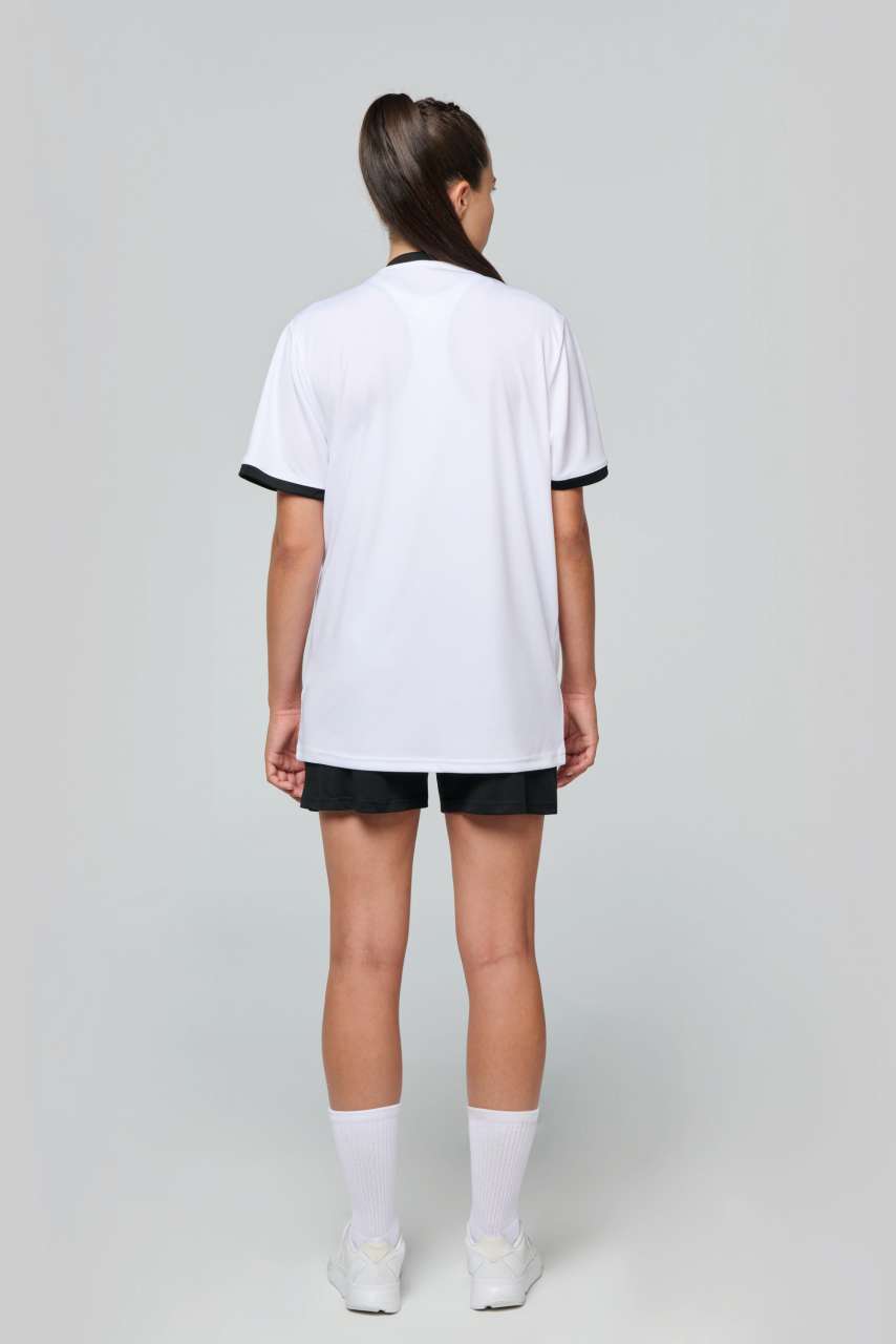 ADULTS' SHORT-SLEEVED JERSEY - Black/White - Additional