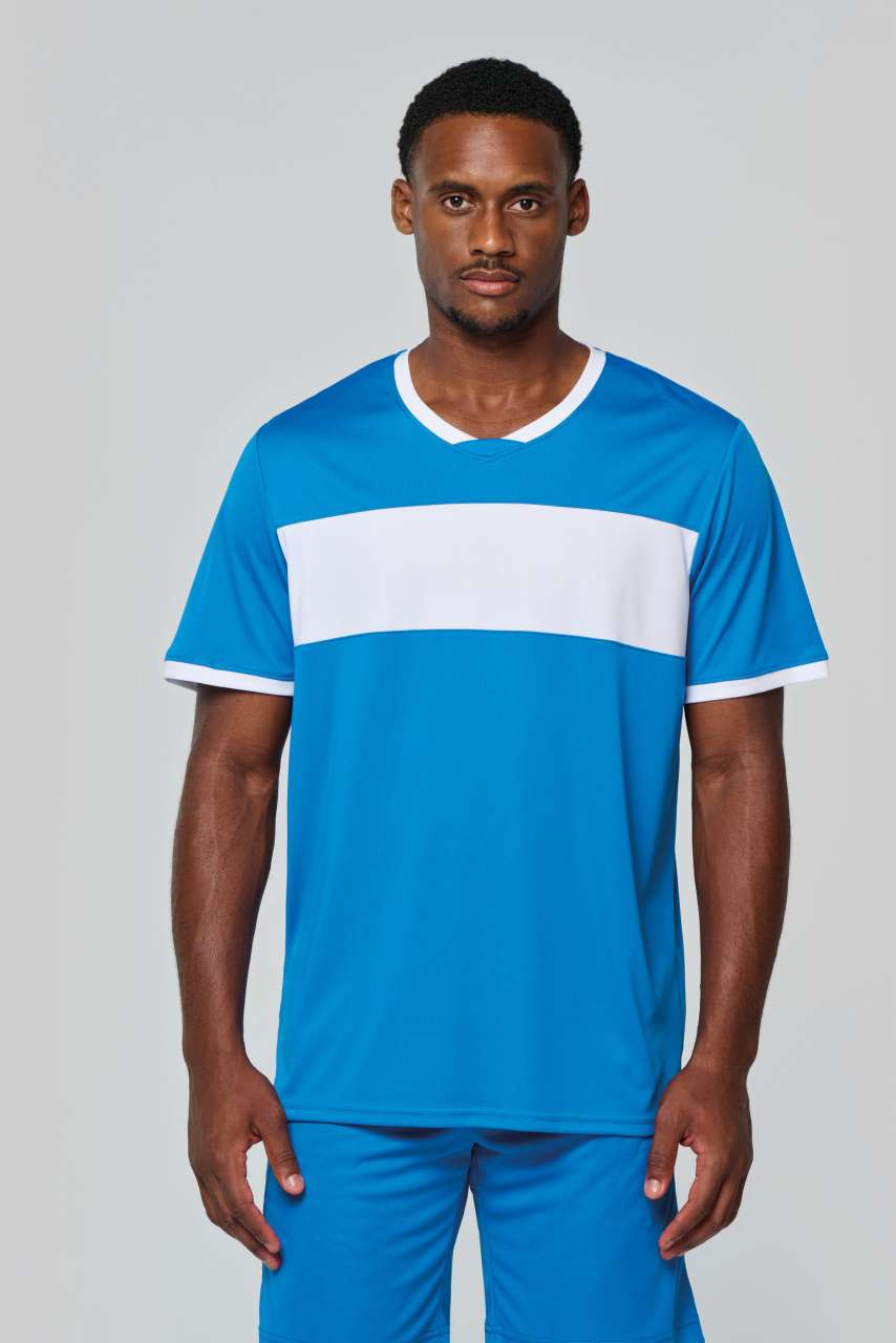 ADULTS' SHORT-SLEEVED JERSEY - Black/White - Model