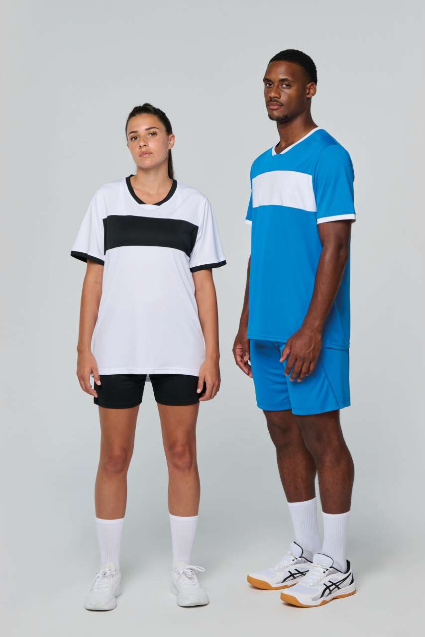 ADULTS' SHORT-SLEEVED JERSEY - Black/White - Additional