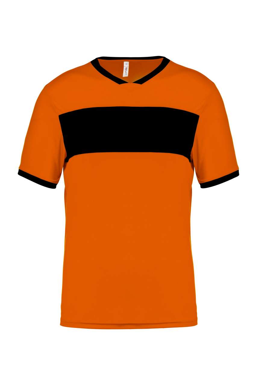 ADULTS' SHORT-SLEEVED JERSEY - Orange/Black - Main