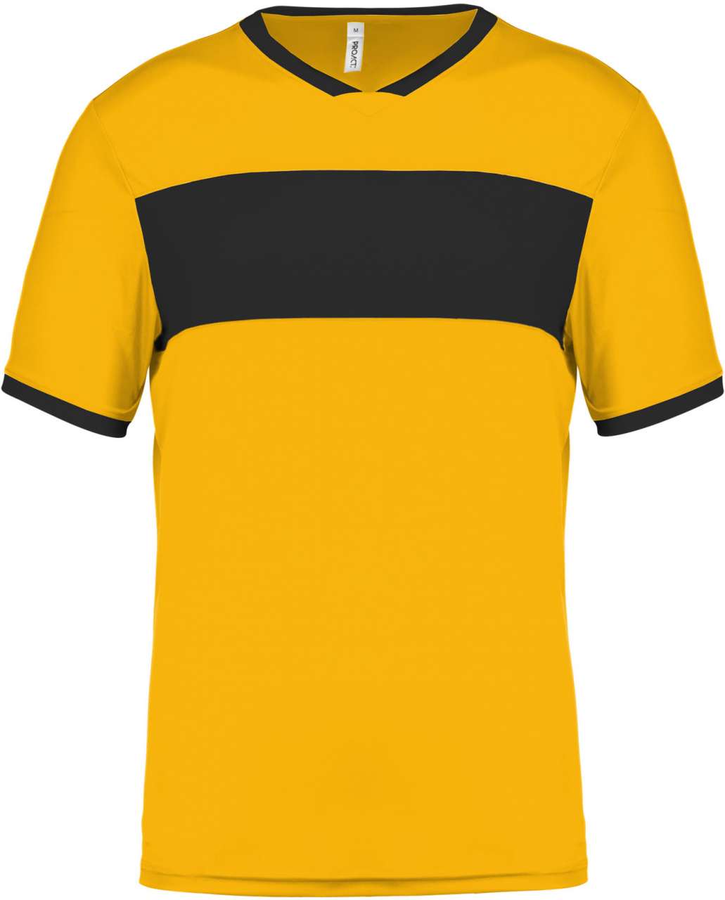 ADULTS' SHORT-SLEEVED JERSEY - Sporty Yellow/Black - Main