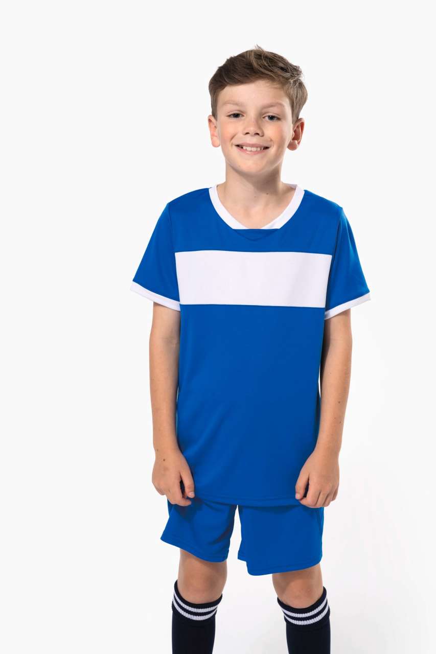 KIDS’ SHORT-SLEEVED JERSEY - Black/White - Model