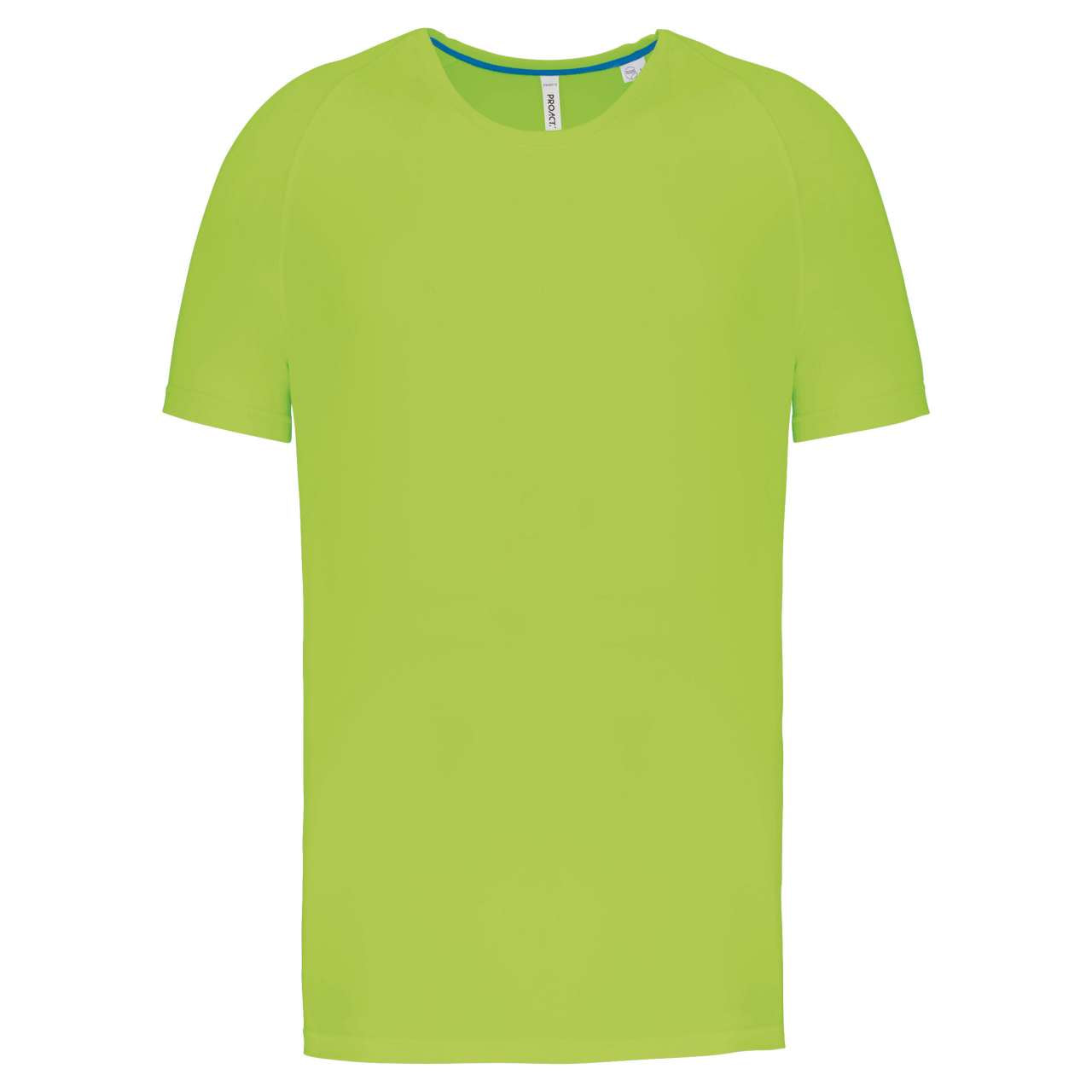 MEN'S RECYCLED ROUND NECK SPORTS T-SHIRT - Lime - colorimageurl