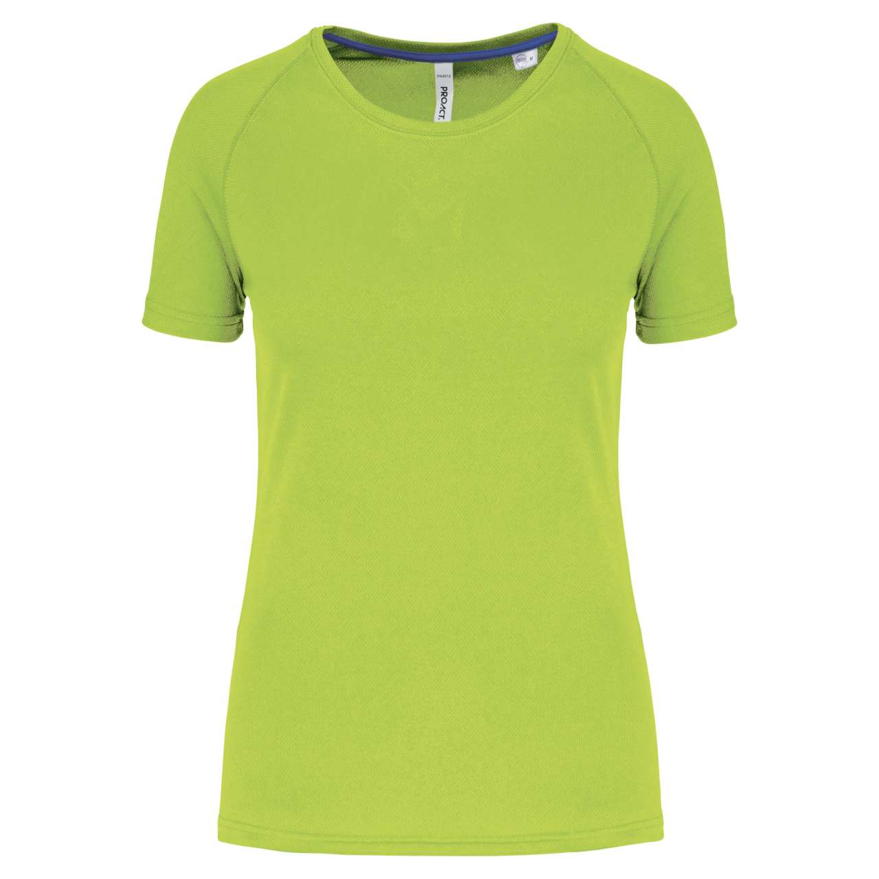 LADIES' RECYCLED ROUND NECK SPORTS T-SHIRT - Lime - colorimageurl