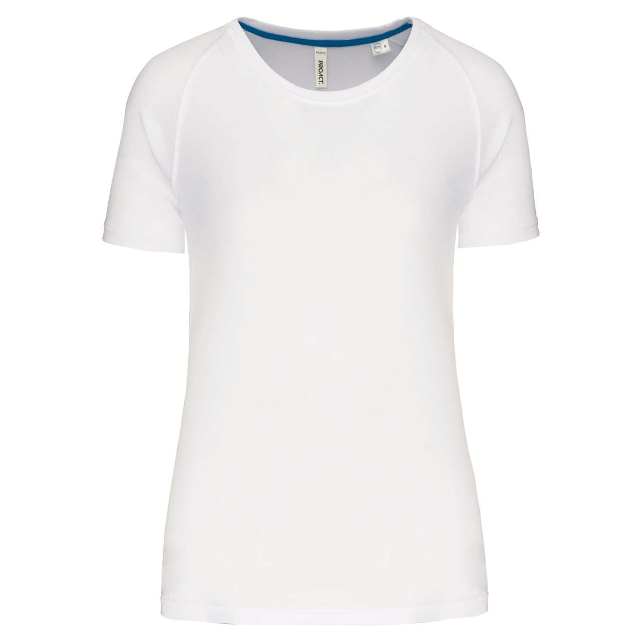 LADIES' RECYCLED ROUND NECK SPORTS T-SHIRT - White - colorimageurl