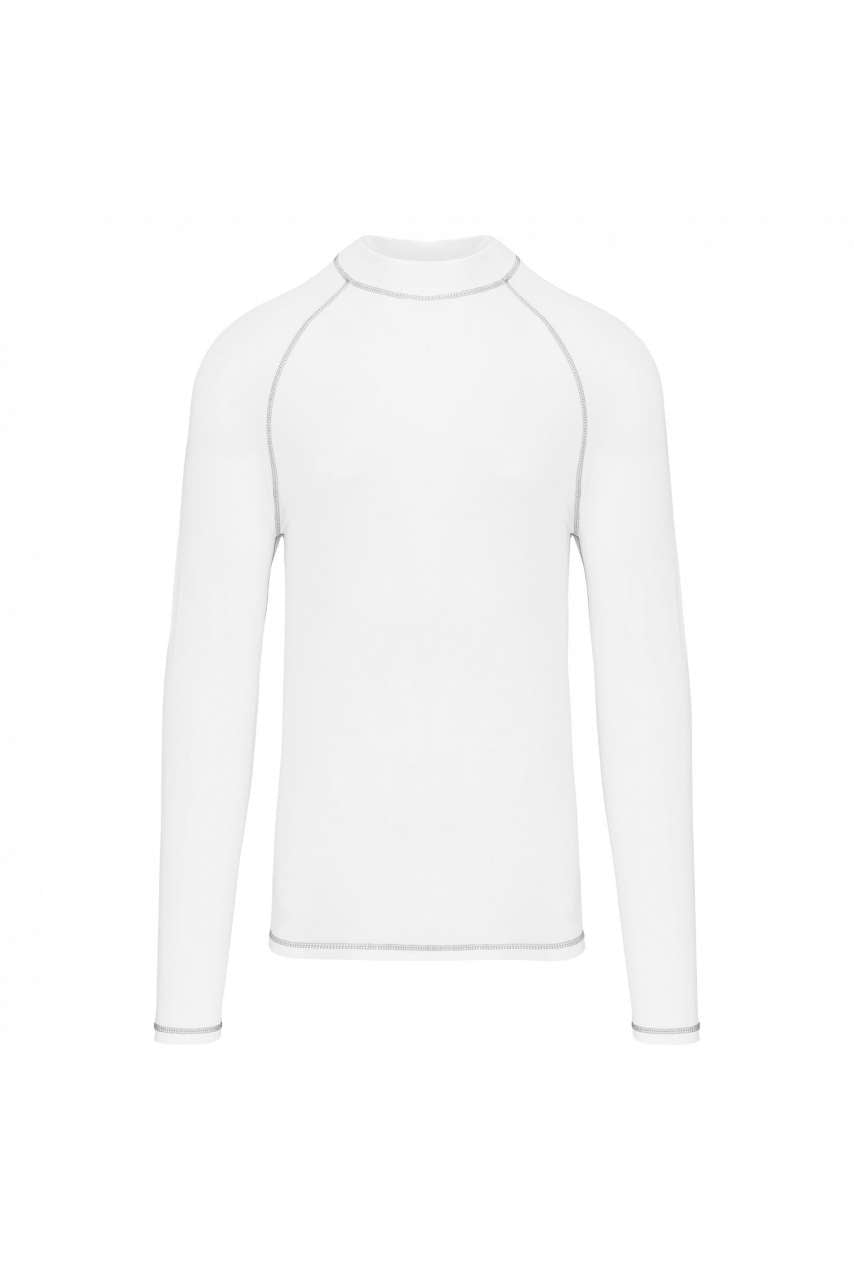MEN'S TECHNICAL LONG-SLEEVED T-SHIRT WITH UV PROTECTION - White - colorimageurl