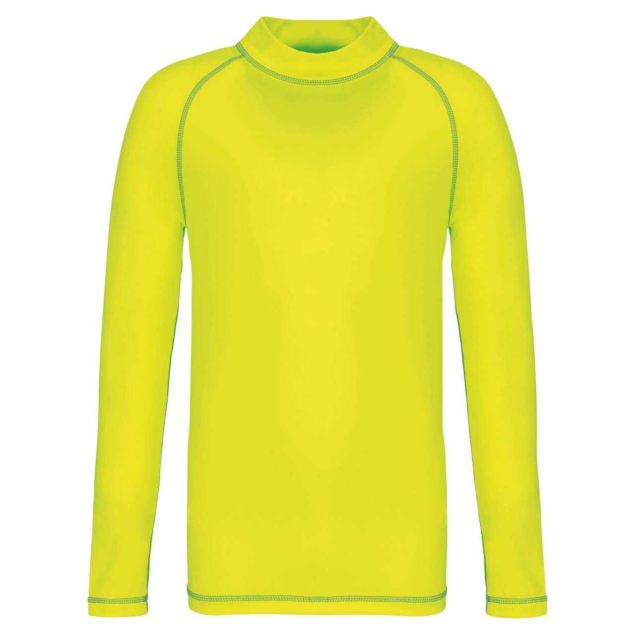 CHILDREN’S LONG-SLEEVED TECHNICAL T-SHIRT WITH UV PROTECTION - Fluorescent Yellow - colorimageurl
