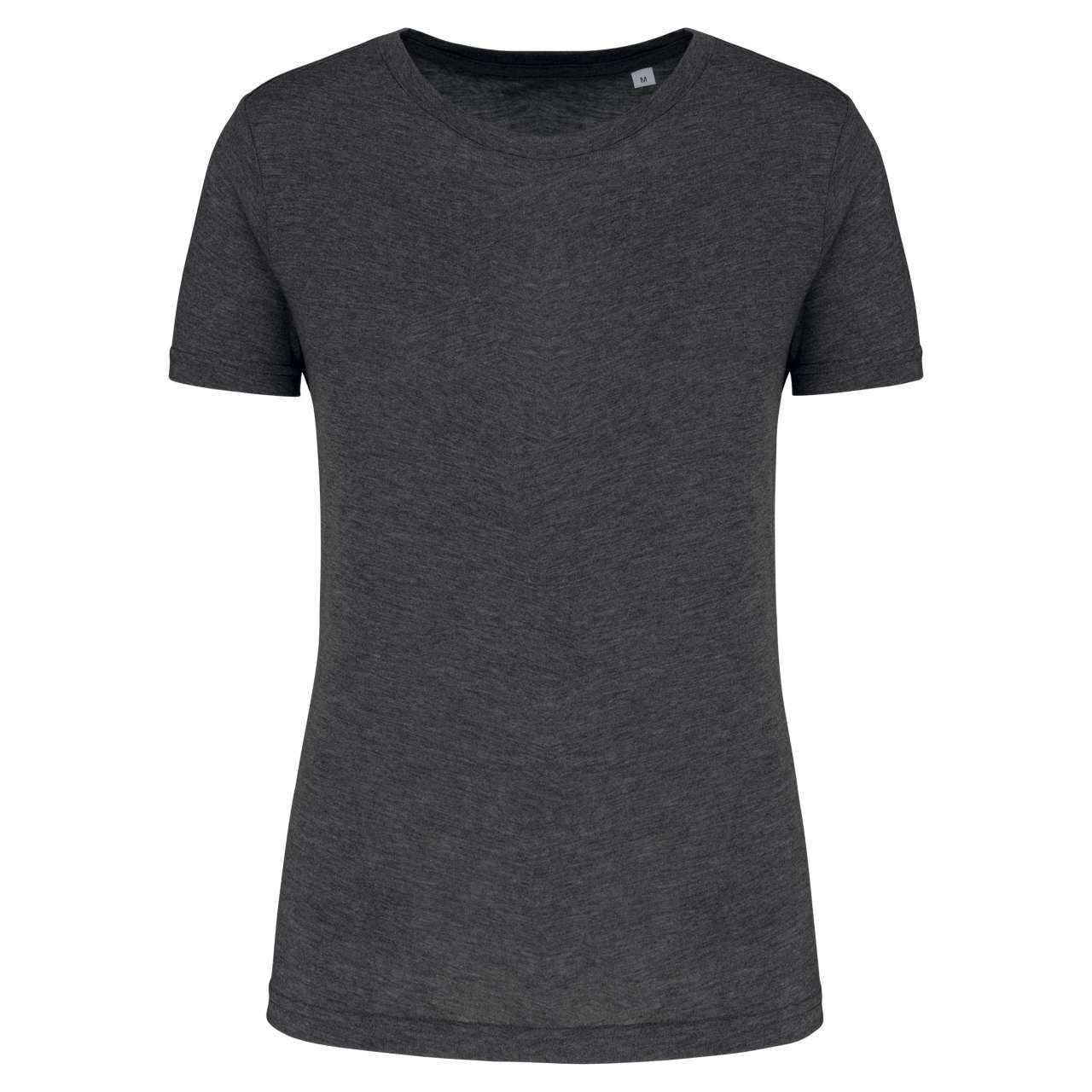 LADIES' TRIBLEND ROUND NECK SPORTS T-SHIRT - Dark Grey Heather - colorimageurl