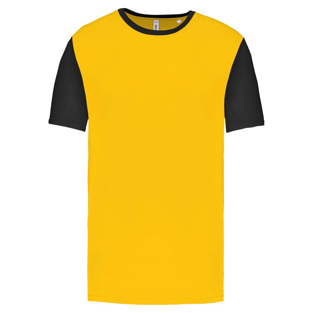 ADULTS' BICOLOUR SHORT-SLEEVED T-SHIRT - Sporty Yellow/Black - colorimageurl