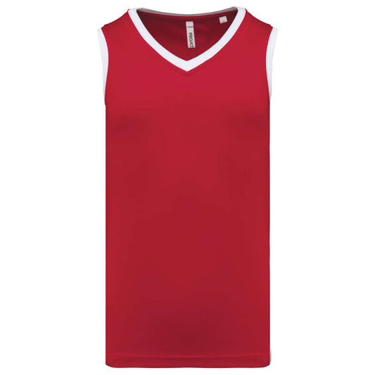 MEN'S BASKETBALL JERSEY - Sporty Red/White - colorimageurl