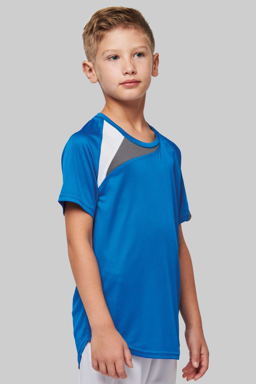 KIDS' SHORT-SLEEVED JERSEY - Sporty Yellow/Black/Storm Grey - modelimageurl